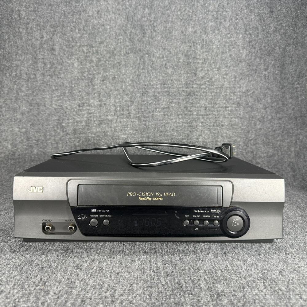 JVC VCR HR-A37U Pro-Cision 19u Head Plug & Play SQPB No Remote Tested Working